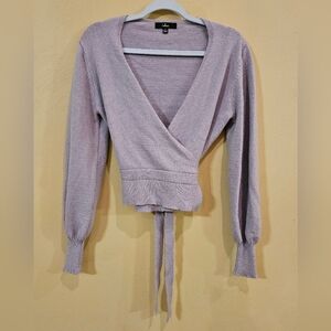 Lulus Purple Wrap Sweater S
